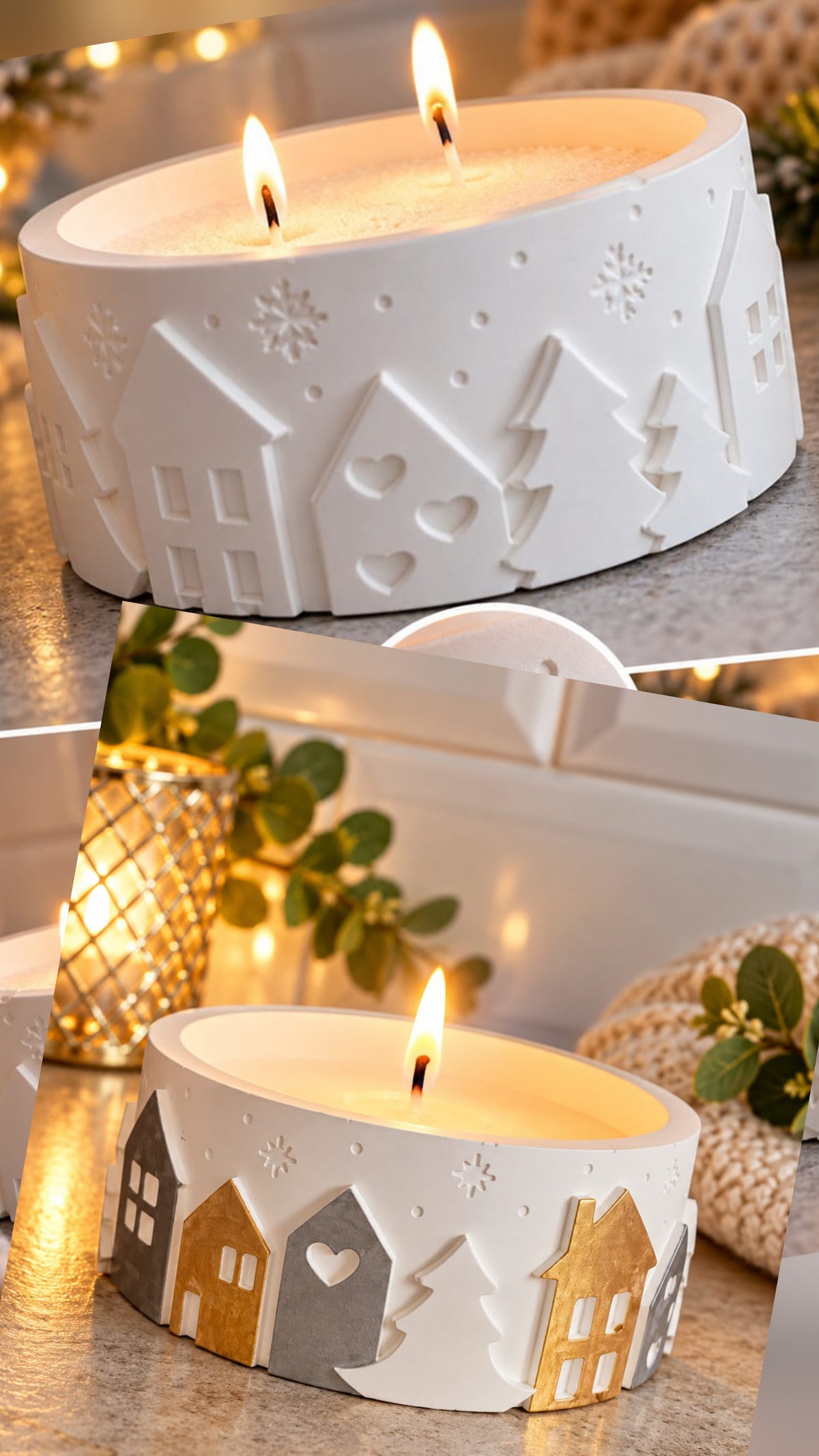 Eco resin Christmas dish/candle