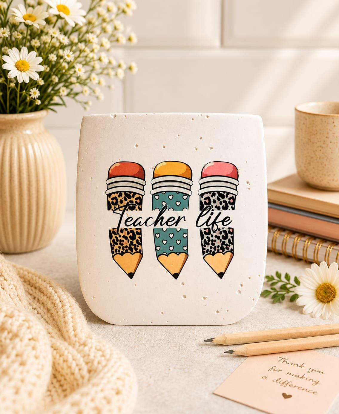Teacher ceramic vase