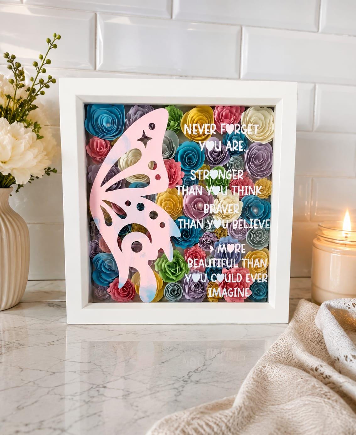 Box frame "Never forget"