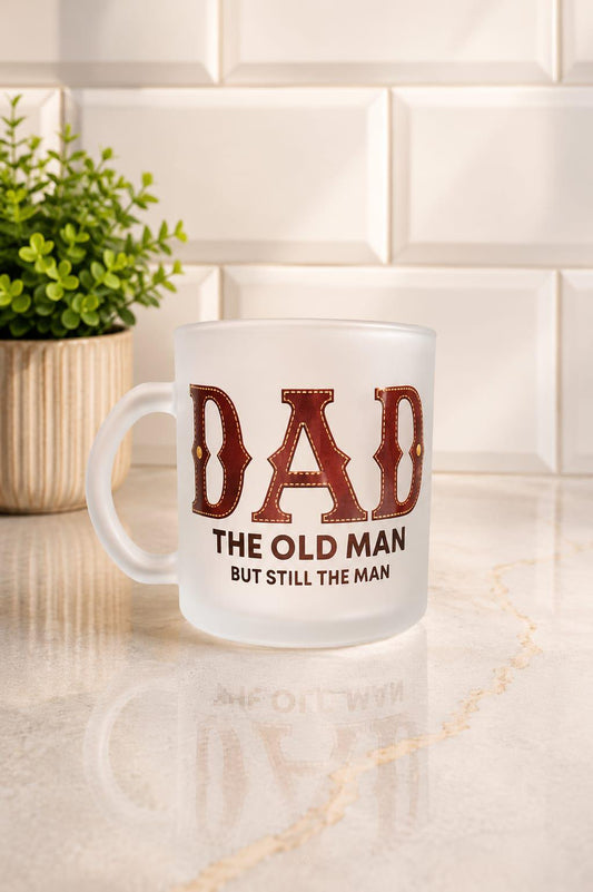 Dad's frosted glass mug