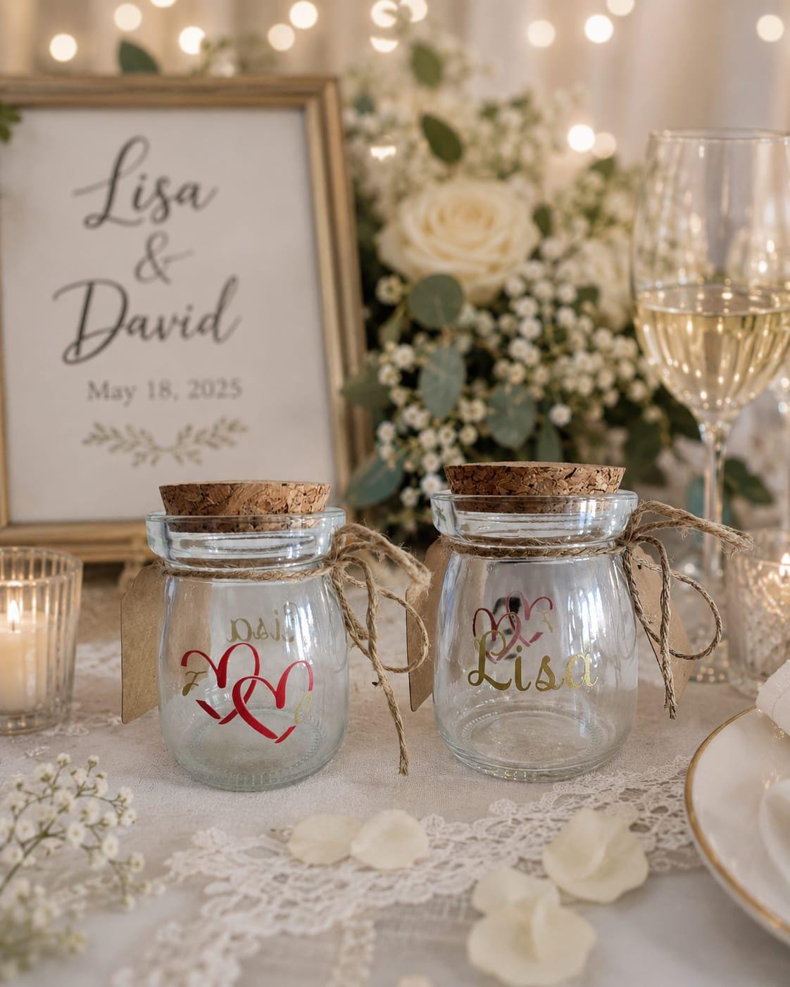 Personalised wedding favour