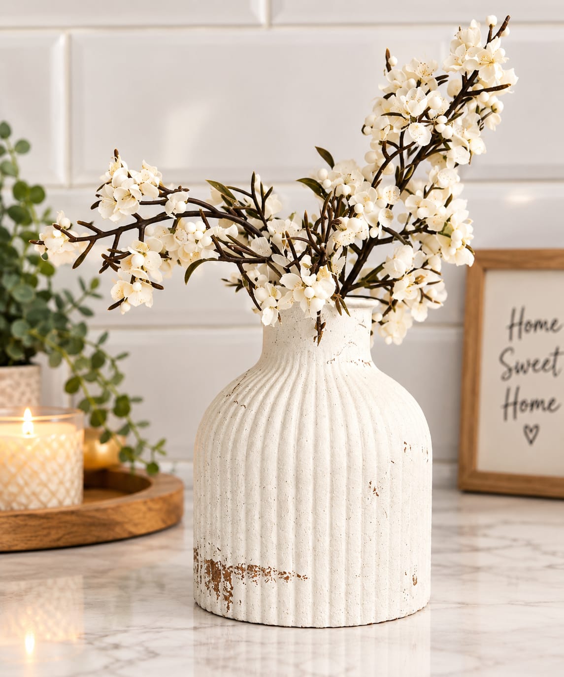 Eco resin vase