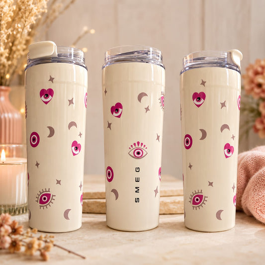 Customised Smeg 50s style 550ml travel tumbler
