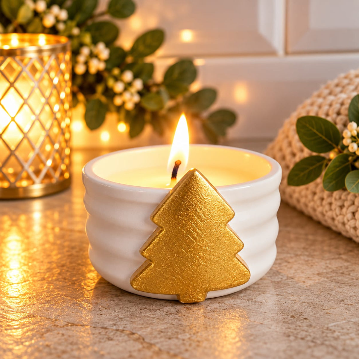 Eco resin Christmas candle