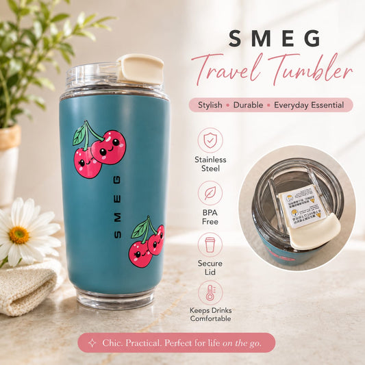 Customised Smeg 50s style 250ml travel tumbler