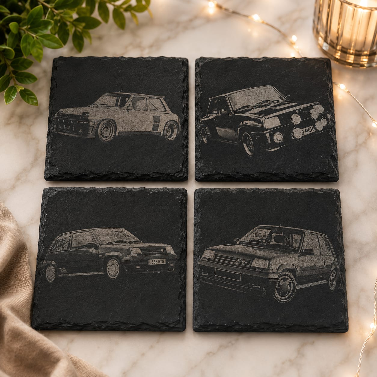 Classic car slate coasters