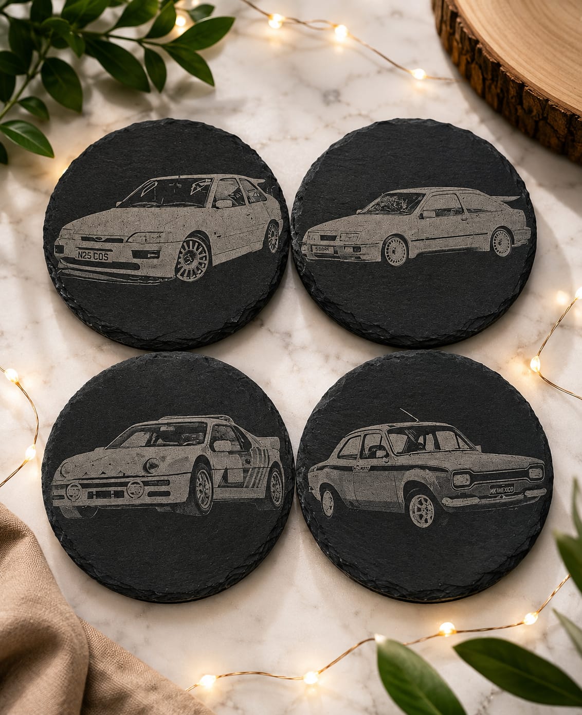 Classic car slate coasters