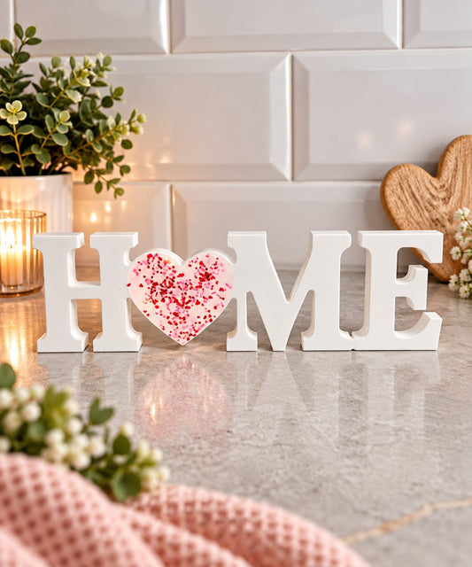 Eco resin word ornaments