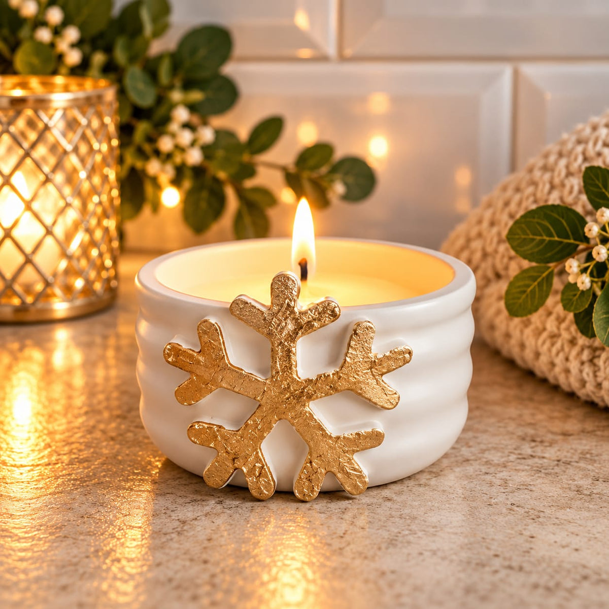 Eco resin Christmas candle