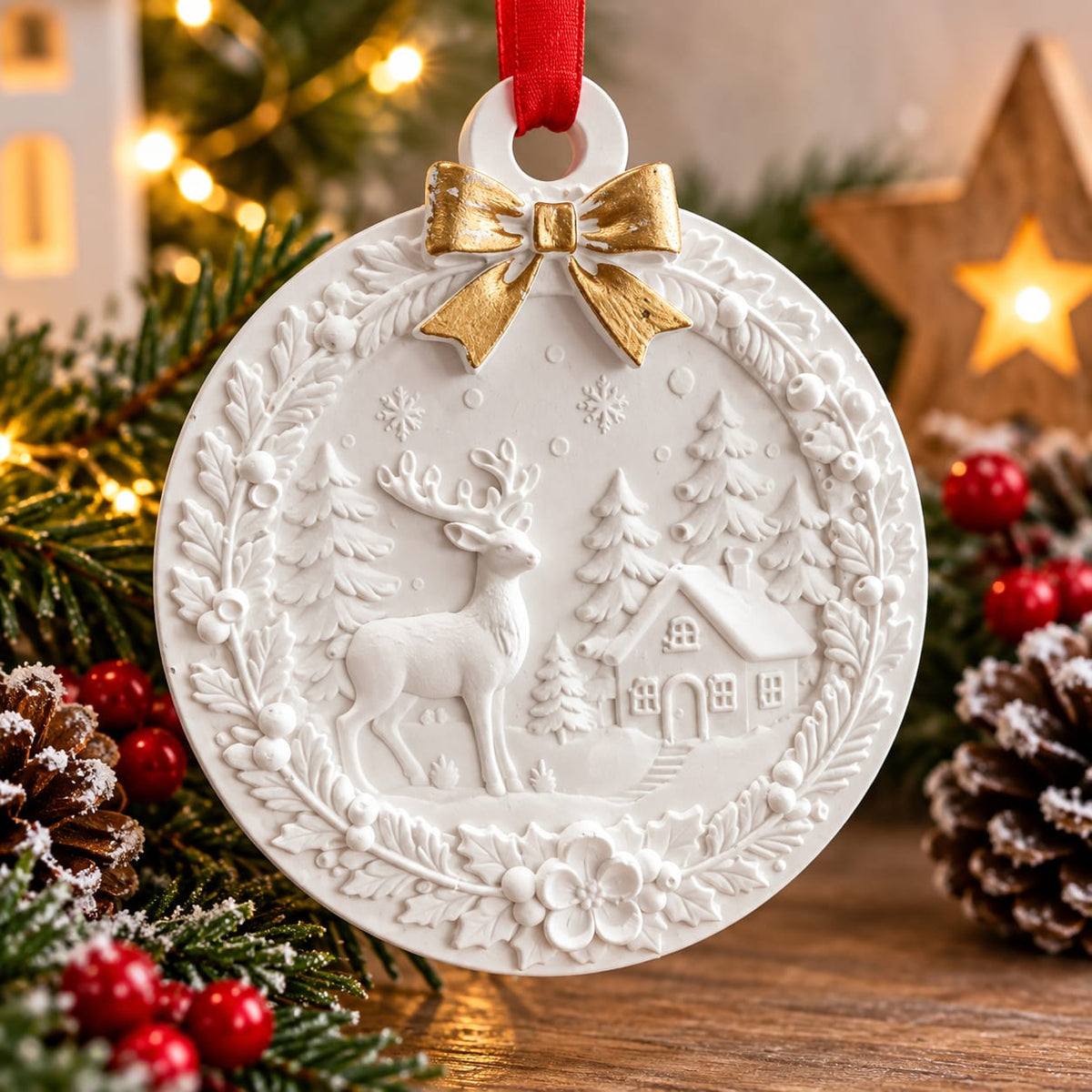 Eco resin Christmas decoration