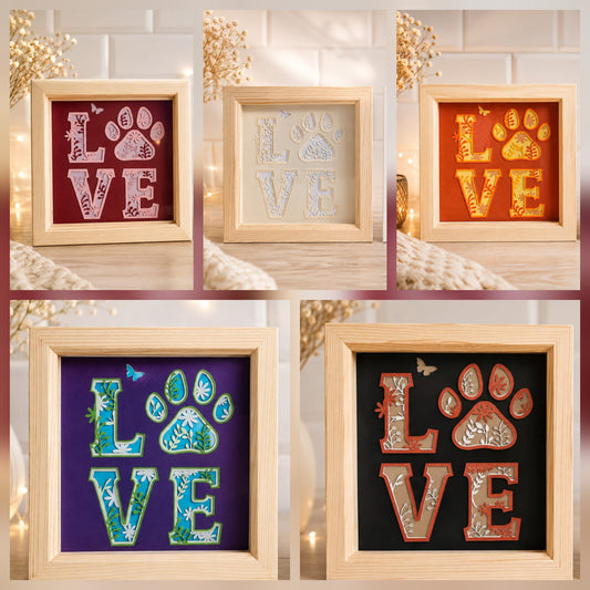 Dog LOVE shadow box