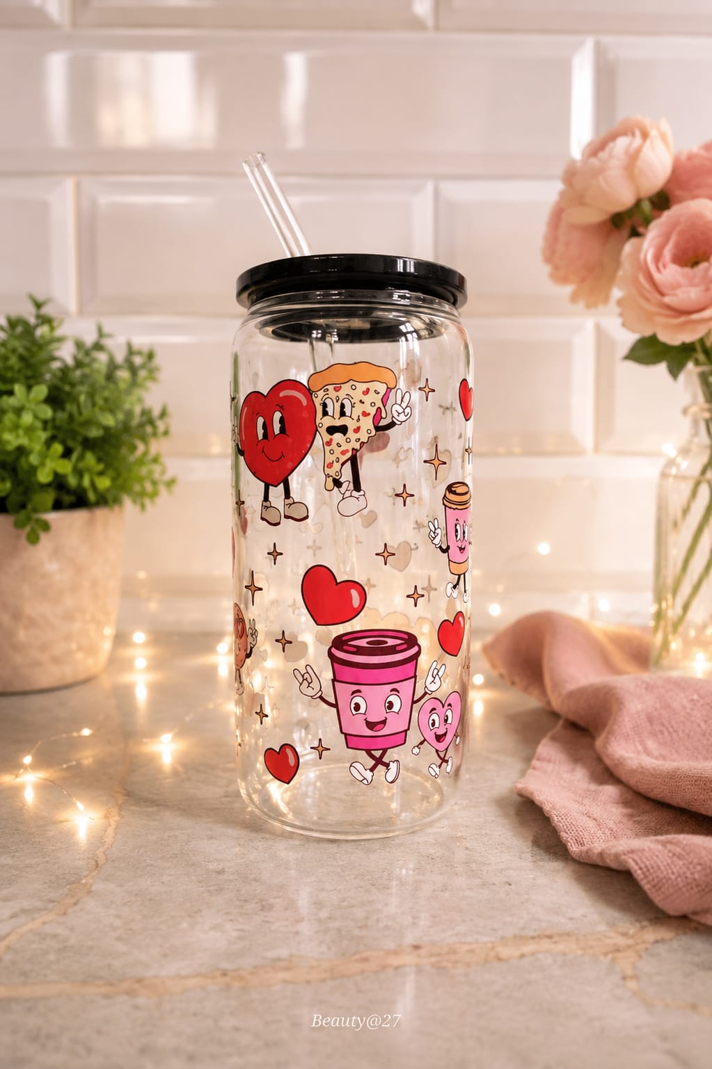 Customised glass tumblers