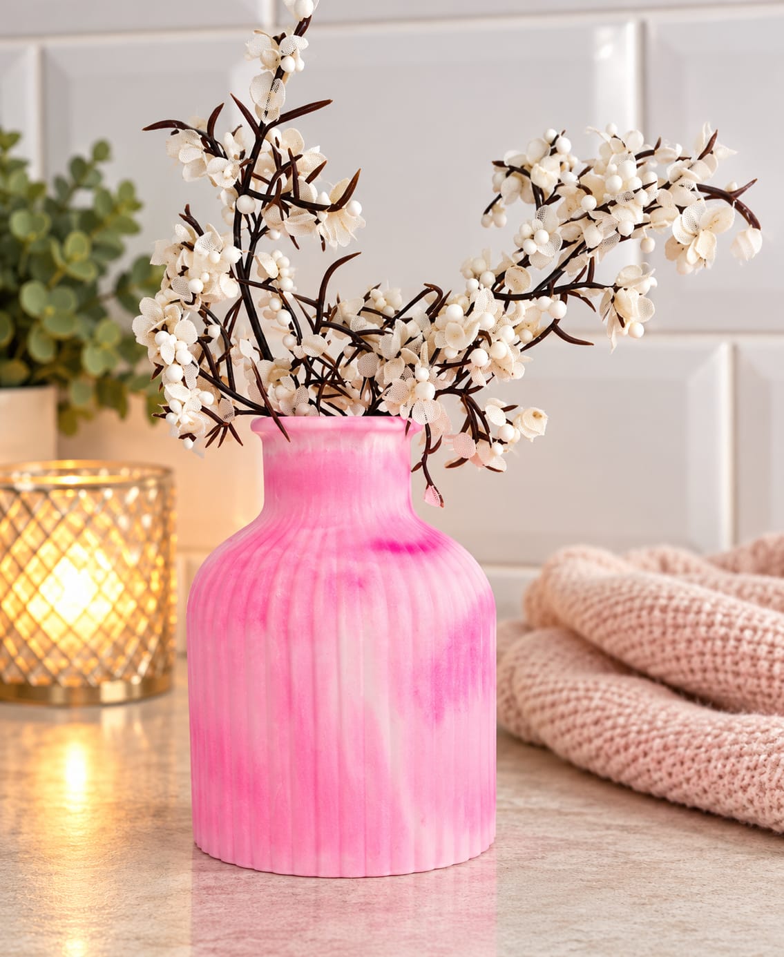 Eco resin vase