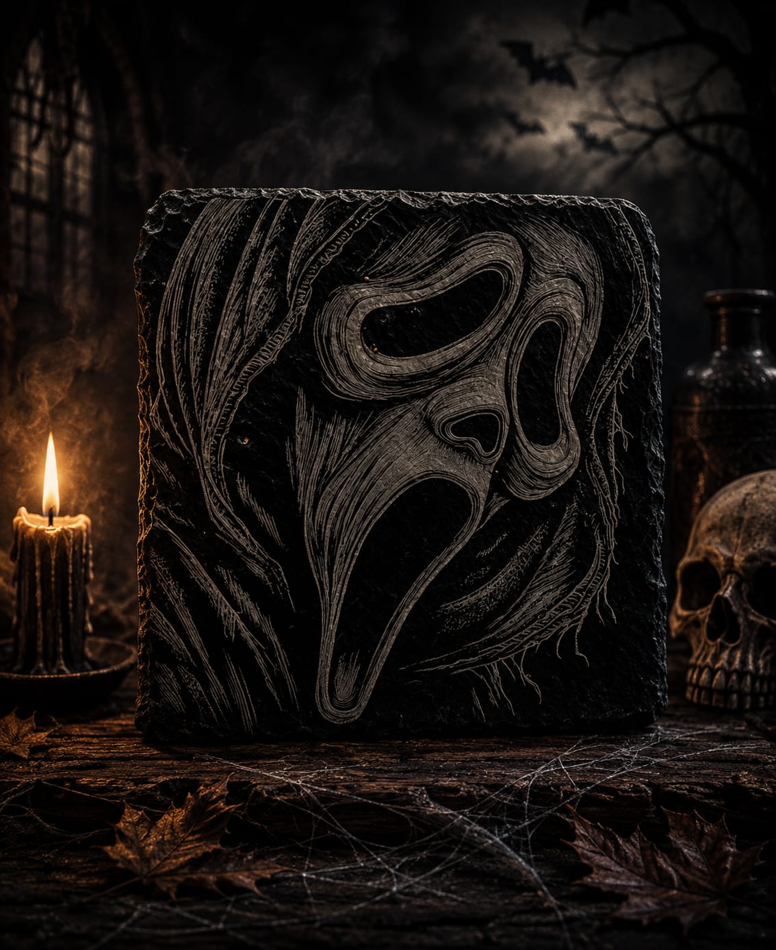 Horror inspired slate coasters