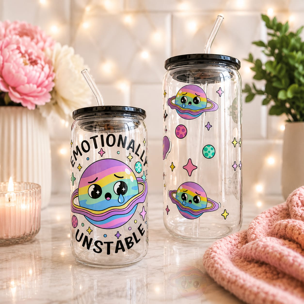 Customised glass tumblers