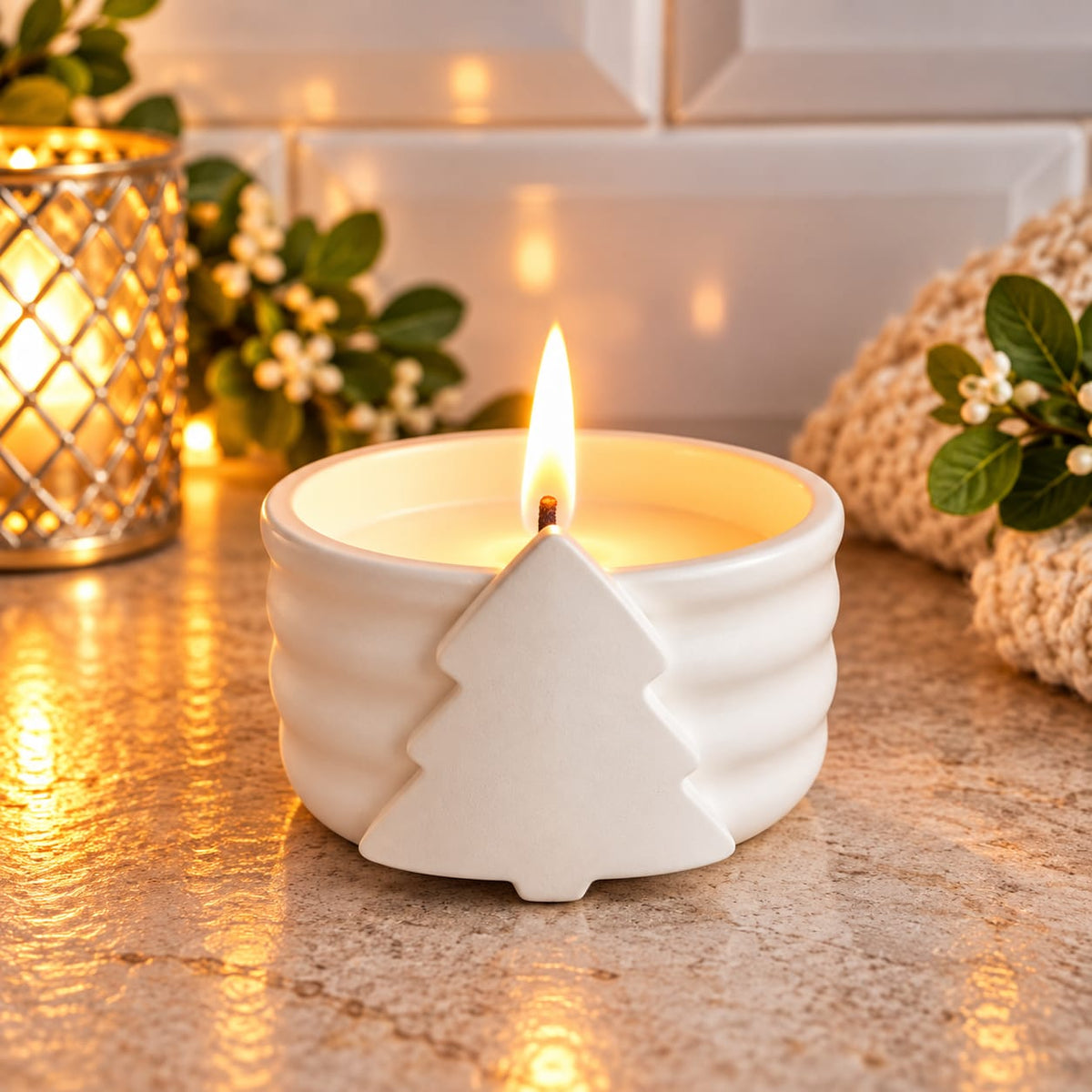 Eco resin Christmas candle