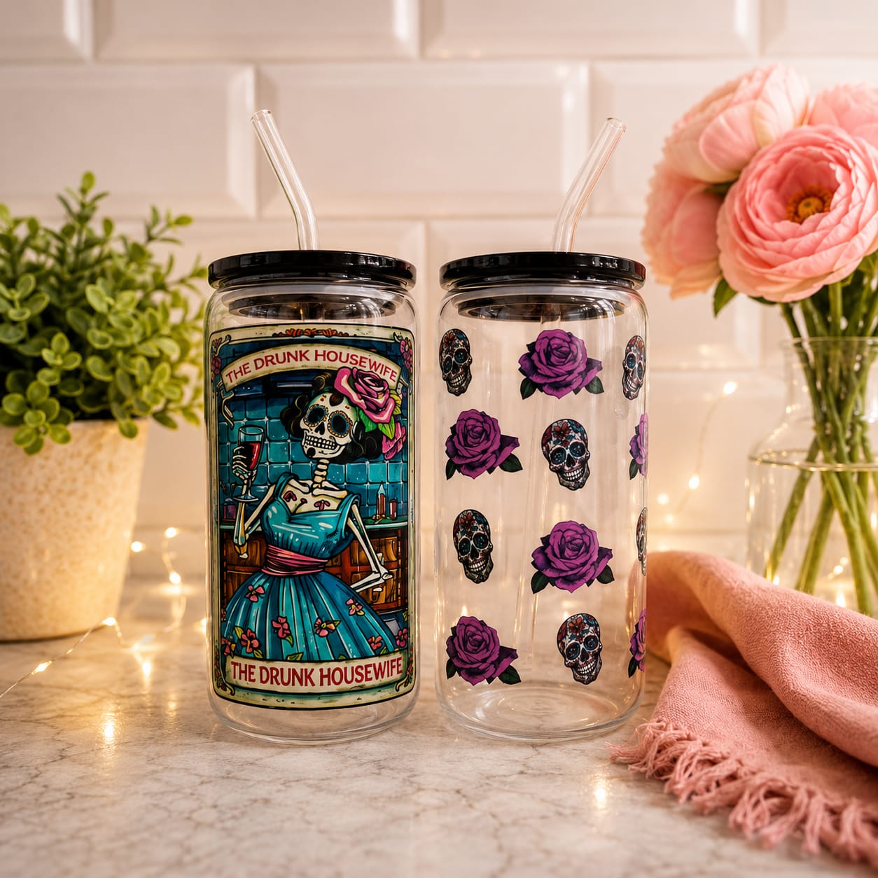 Customised glass tumblers