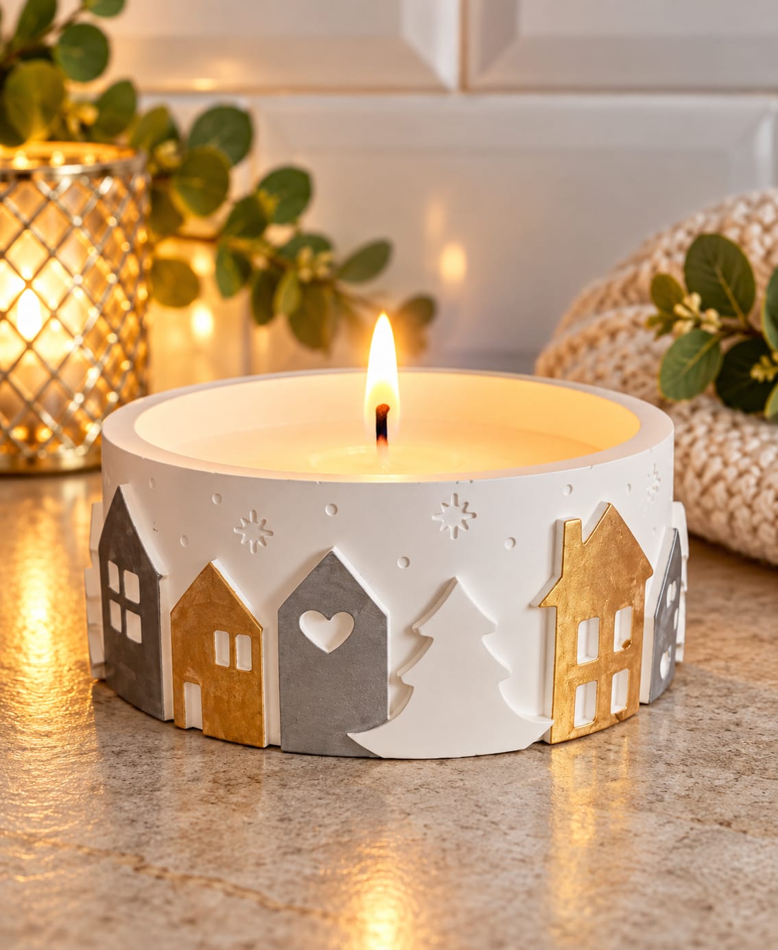 Eco resin Christmas dish/candle