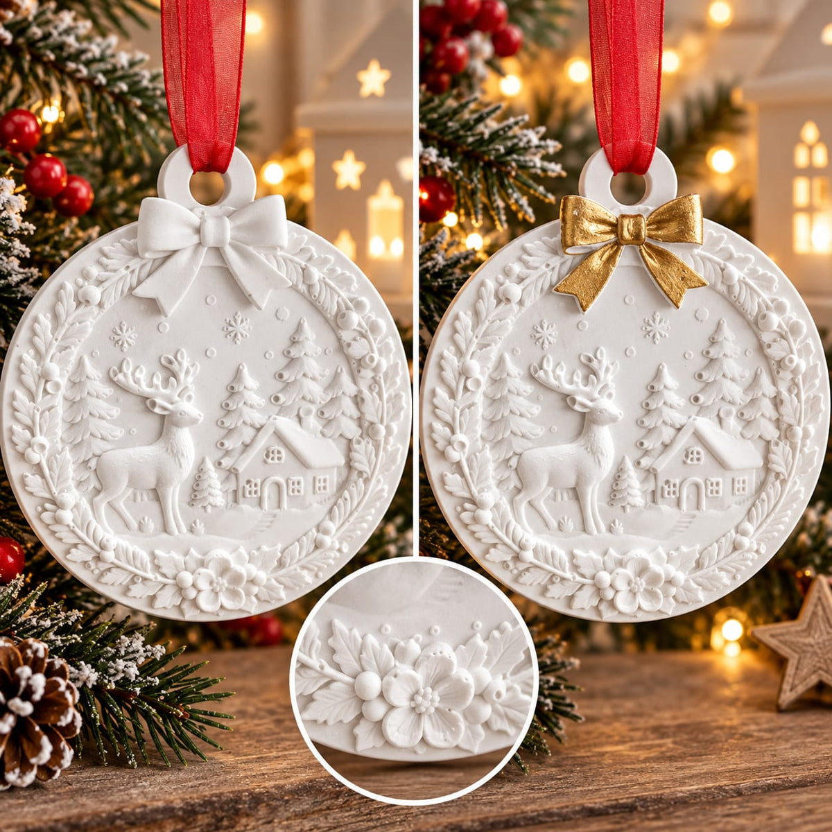 Eco resin Christmas decoration