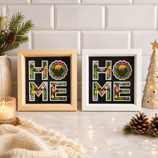 Christmas 'HOME' shadow box