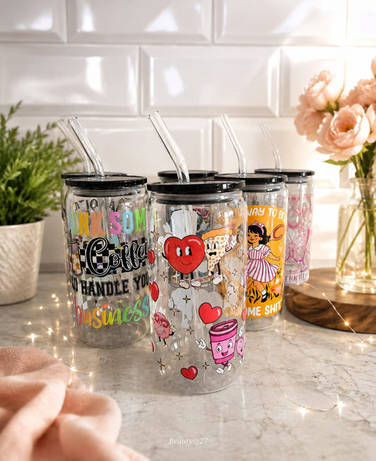 Customised glass tumblers