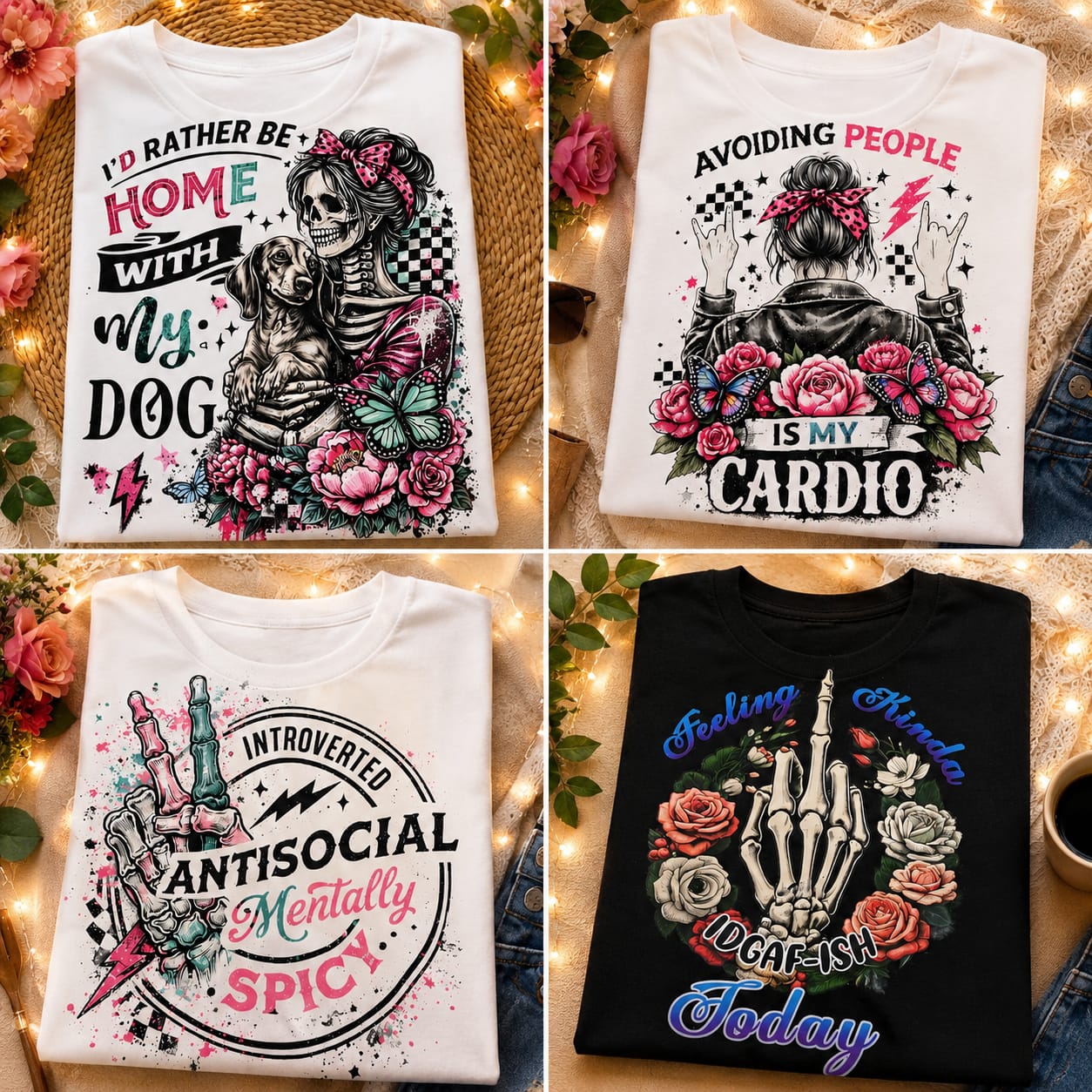 Customised 100% cotton t-shirts