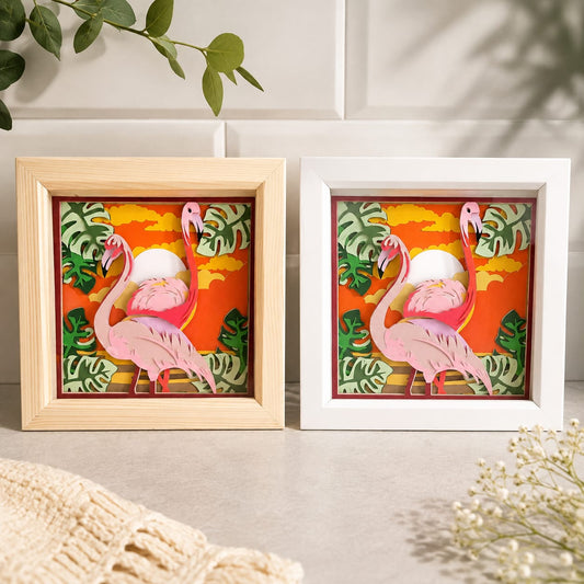 Flamingo shadow box