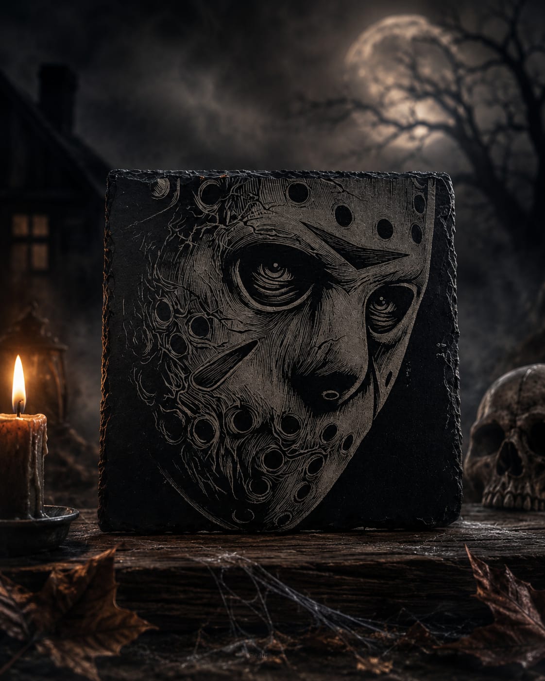 Horror inspired slate coasters