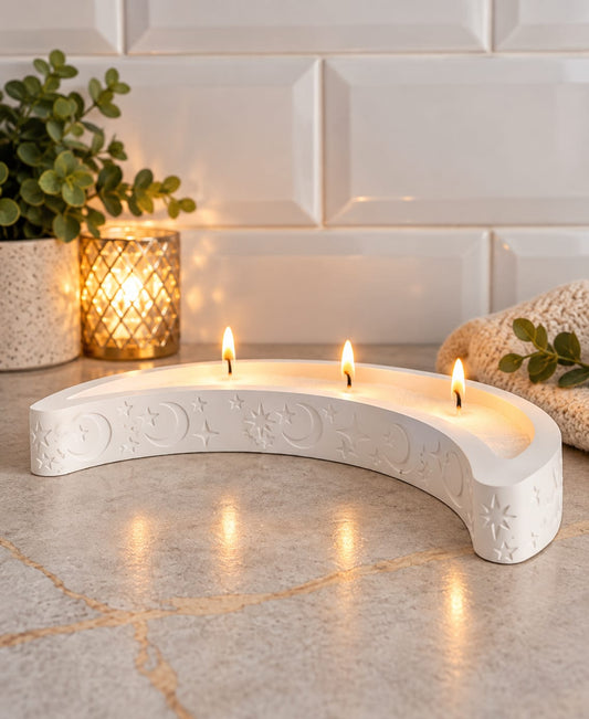 Moon eco resin trinket dish/candle