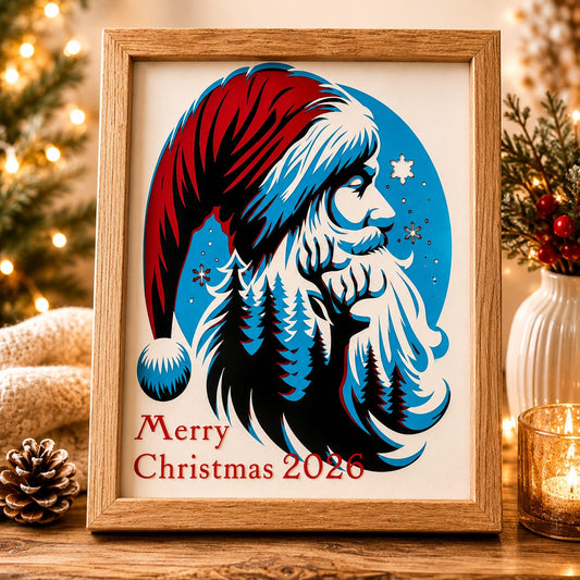 Father Christmas paper art