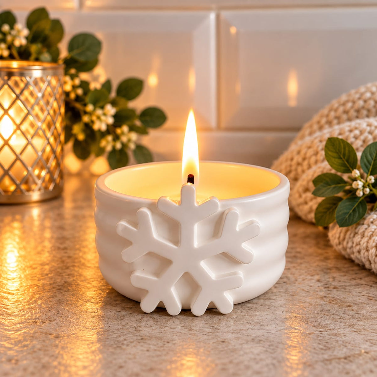 Eco resin Christmas candle